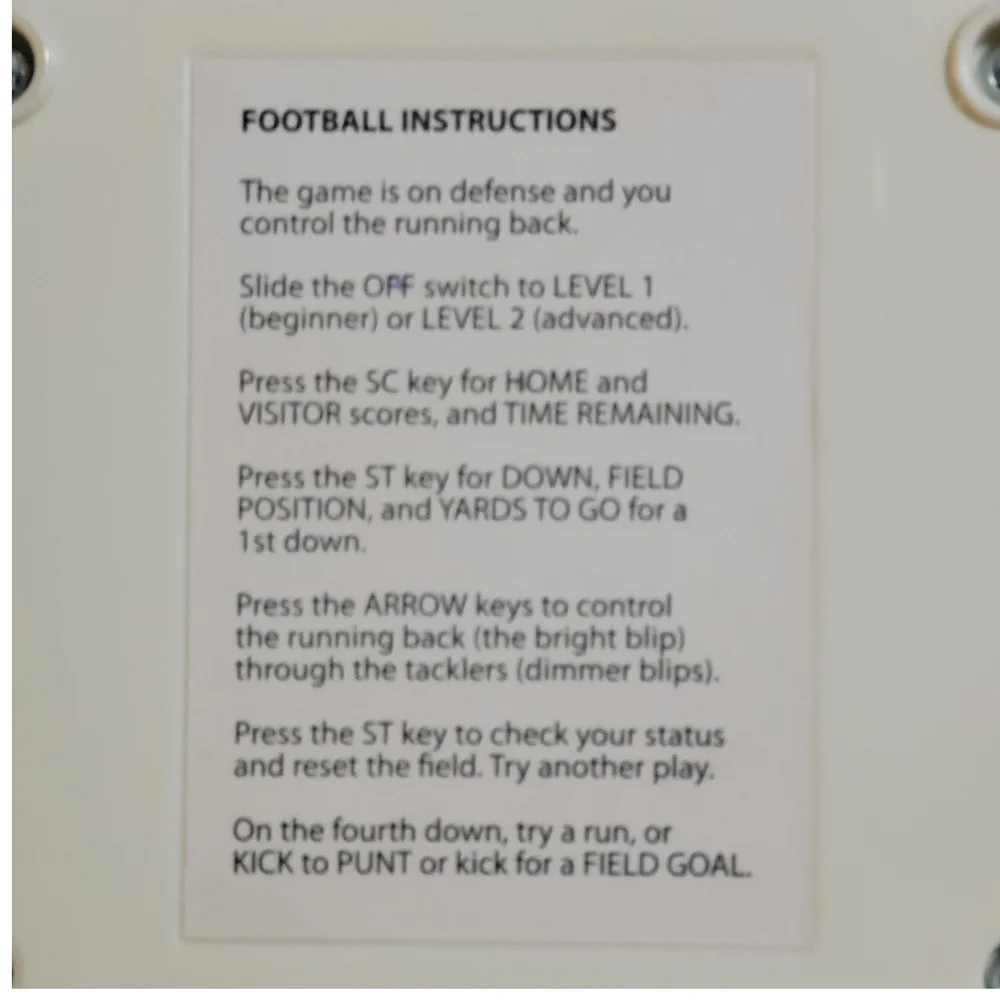 Vintage Electronic Football Handheld Game